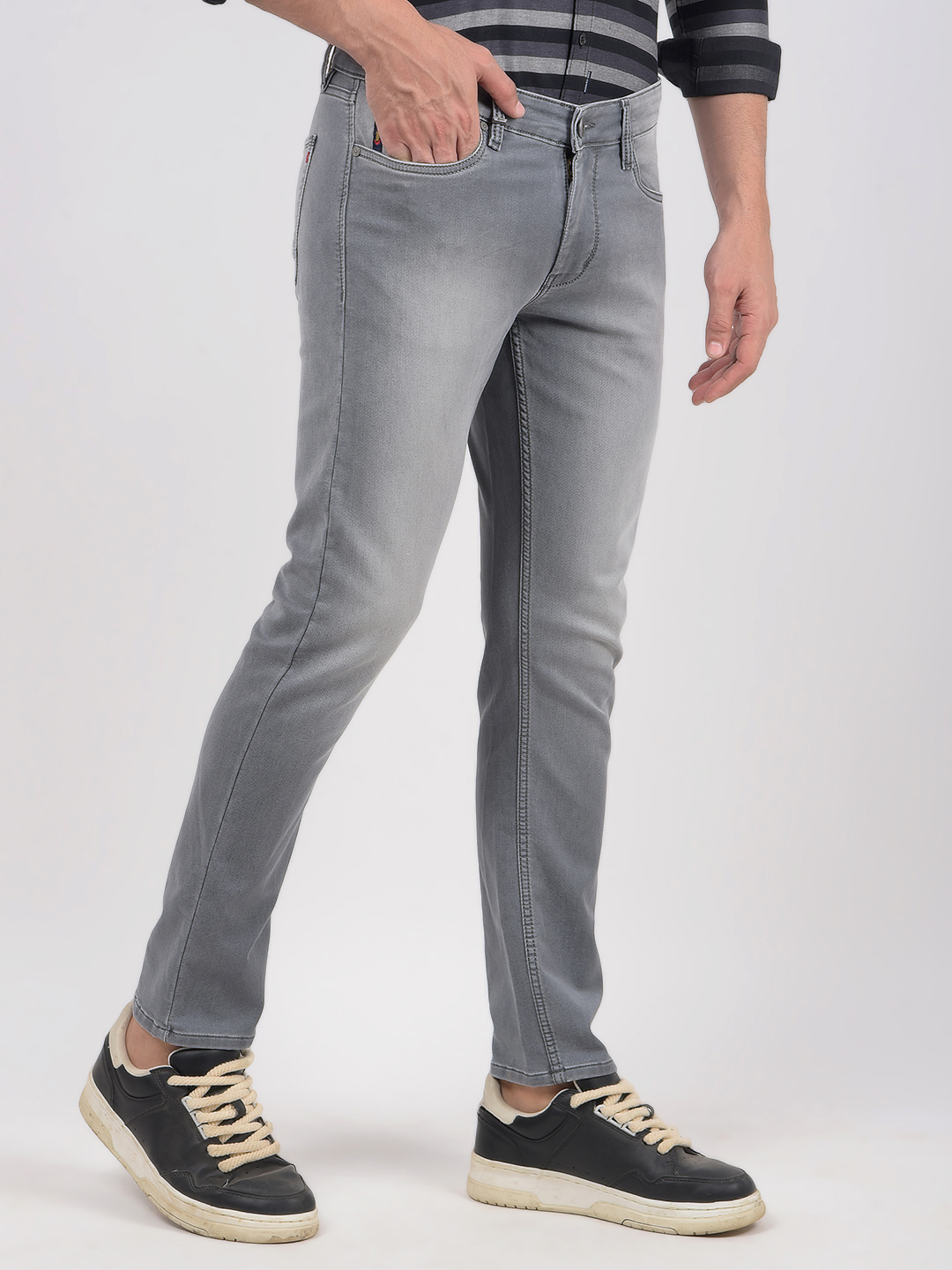 Numero Uno Men Solid GREY Jeans